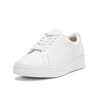 Fitflop Women's Rally Trainers - Soft Leather Tennis Sneakers - Comfortable, Lightweight with Natural Arch Support - Urban White - 5.5 UK