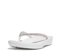 Fitflop Women's Sparkle Classic iQushion Flip Flops - Lightweight & Comfortable with Natural Arch Support - Urban White - 6 UK
