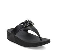 Fitflop Zehentrenner LULU JEWEL DELUXE Leather - black, Größe:38 EU