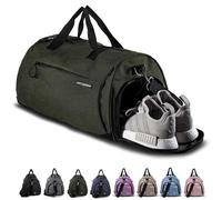 Fitgriff® Sporttasche & Reisetasche für Damen und Herren - mit Schuhfach & Nassfach - Tasche für Sport, Fitness & Reisen - Trainingstasche, Gym Bag (Army Green, 58 x 31 x 31 cm (Medium))