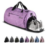 Fitgriff® Sporttasche & Reisetasche für Damen und Herren - mit Schuhfach & Nassfach - Tasche für Sport, Fitness & Reisen - Trainingstasche, Gym Bag (Purple, 48 x 26 x 25 cm (Small))