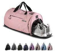 Fitgriff® Sporttasche & Reisetasche für Damen und Herren - mit Schuhfach & Nassfach - Tasche für Sport, Fitness & Reisen - Trainingstasche, Gym Bag (Pink, 48 x 26 x 25 cm (Small))