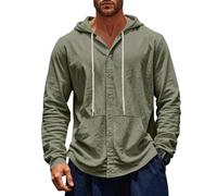 Fitness Shirt Herren Gym Freizeithemden Sportkleidung Langarmshirts MTB Trikot Langarm Wanderhemd Strick Tactical Hemd Bügelfreie Poloshirt Herren Trachtenhemd Extra Langer Arm Armeegrün XXL