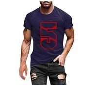Fitness T-Shirt Herren Rundhals Summer Tops Trendy Drucken Slim Fit Hemd Herren Dehnbar Oversized T-Shirt Herren Gym Freizeithemden Für Herren Arbeits T-Shirt Herren Moderne Outdoor Hemd Herren