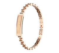 Fitness Tracker Damen Elegant Rosegold Silber Schmuck Armkette Schmal Fitness Tracker ohne Display Schrittzähler Armband Metallarmband Edelstahl Gesundheit Pulsmesser Fitnesstracker für Android IOS