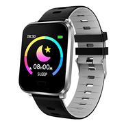 Fitnesstracker mit Herzfrequenz Puls Blutdruck Sauerstoff Schlaf Schritte Farbdisplay Smartwatch Armband Uhr - 9710/4