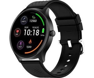 Fitnessuhr Schwarz mit Sporttracking: Anruffunktion, Herzfrequenz - Ein smarter Tracker für Ihr Training & Kommunikation am Handgelenk