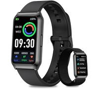 Fitoncloud Smartwatch Herren Damen, 1,47 Zoll Fitness Tracker mit Pulsuhr SpO2 Schlafmonitor, 25 Sportmodi, Aluminiumgehäuse in Schwarz, Ultra-Akkulaufzeit, Wasserdicht IP68 Sportuhr für iOS Android