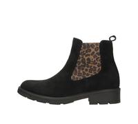 Fitters Damen Chelsea Boots MENA, modische Schuhe in Übergröße, Elegante Ankle Boots mit Glanzdetails in Schwarz-Leopard/Damenschuhe in Übergröße, MENA in blk-Leo 43