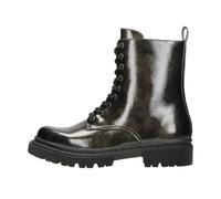 Fitters Damen Schnürstiefeletten Billa, modische Schuhe in Übergröße, Glanzlack-Boots mit Reißverschluss in Pewter/Damenschuhe in Übergröße, Billa in Pewter 42