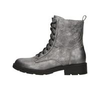 Fitters Damen Schnürstiefeletten MAVE, modische Schuhe in Übergröße, Trendige Boots mit Reißverschluss in Pewter Metallic/Damenschuhe in Übergröße, MAVE in Pewter 46