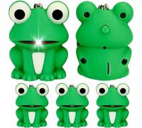 Fituenly 5 Stück Frosch-Novelty-Schlüsselanhänger mit LED-Licht und lustigem Ton, witziges Geschenk.