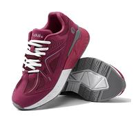 FitVille Damen Laufschuhe Extra Weit Walking Schuhe Turnschuhe Breite Sportschuhe Fitnessschuhe Bequeme Sneakers Schuhe für Plantarfasziitis Rosenrot 42.5 EU Weit