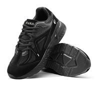 FitVille Damen Laufschuhe Extra Weit Walking Schuhe Turnschuhe Breite Sportschuhe Fitnessschuhe Bequeme Sneakers Schuhe für Plantarfasziitis JetBlack 39 EU X-Weit