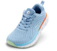 FitVille Damen Laufschuhe Weit Turnschuhe Atmungsaktiv Sportschuhe Leichte Barfußschuhe Joggingschuhe Sneaker Bequeme Walking Schuhe Breite Füße,Blau,39 EU,Weit
