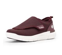 FitVille Damen Schuhe extra weit weich Hausschuhe mit breite Passform Burgunderrot größe 42.5 EU X-Weit