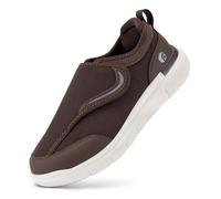 FitVille Diabetiker Schuhe Herren Gesundheitsschuhe Extra Weit Klettverschluss Orthopädische Schuhe für Breite Dicke Füße Sepia 47 EU X-Weit