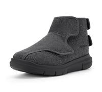 FitVille Extra Breit Winterstiefel mit Klettverschluss Winterschuhe Herren Senioren Gesundheitschuhe Warme Stiefel Bequeme Pflegeschuhe EasyTop Winter Boots V2 Grau EU 49 Weit