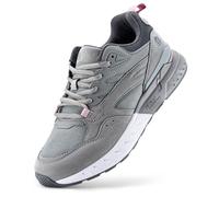 FitVille Extra Weit Laufschuhe Damen Sportschuhe Walking Schuhe Breite Turnschuhe Leichte Joggingschuhe Bequeme Sneaker,Grau,37 EU,X-Weit