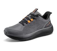 FitVille Extra Weit Sneaker Herren Leichte Walkingschuhe Atmungsaktive Turnschuhe Bequeme dämpfung rutschfeste Sportschuhe Anthrazitgrau 44.5 EU X-Weit