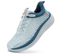 FitVille Extra Weit Sneaker Herren Slip On Walkingschuhe Bequeme Dämpfung Sportschuhe Für Breite Füße Atmungsaktiv Joggingschuhe mit Dicke rutschfest Sohle Blau/Hellblau 41 EU Weit