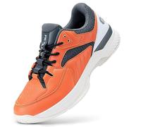 FitVille Extra Weit Tennisschuhe Herren Breit Hallenturnschuh Atmungsaktiv Training Schuhe für Tennis Badminton Walking Fitnessstudio Orange 41 EU Weit
