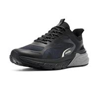 FitVille Extra Weit Walkingschuhe Herren Slip on Sneaker Atmungsaktive Laufschuhe Dämpfende Sportschuhe Joggingschuhe Bequeme Fitnessschuhe Schuhe Turnschuhe für Breite Füße Schwarz EU 46 X-Weit