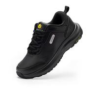 FitVille Extra Weit Wanderschuhe Herren Leicht Trekkingschuhe Wasserdicht Outdoor Schuhe Bequeme Laufschuhe Fitness Walkingschuhe mit Fußgewölbestütze Sneaker für Breite Füße Schwarz 42 EU Weit