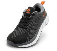 FitVille Extra Weite Laufschuhe Herren Joggingschuhe Gedämpft Sportschuhe Atmungsaktiv Turnschuhe Tennis Fitness Jogging Walkingschuhe,Schwarz mit Grau,49 EU,X-Weit