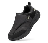 FitVille Herren Extra Breit Gesundheitsschuhe mit Klettverschluss Einstellbar Verbandschuhe für Empfindliche Füße Senioren Hausschuhe Bequeme Dämpfung Walkingschuhe Tiefschwarz 47 EU Weit