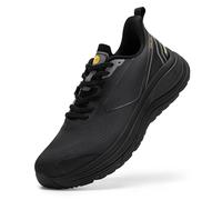 FitVille Laufschuhe Herren Extra Weite Sportschuhe Leicht Joggingschuhe Bequeme Atmungsaktive Sneaker Stoßdämpfung Turnschuhe rutschfest Walkingschuhe Breite Füße Schwarz 41 EU Weit
