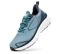 FitVille Laufschuhe Herren Extra Weite Sportschuhe Leicht Joggingschuhe Bequeme Atmungsaktive Sneaker Stoßdämpfung Turnschuhe rutschfest Walkingschuhe Breite Füße Hellblau/Dunkelblau 44 EU Weit
