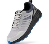 FitVille Laufschuhe Herren Extra Weite Traillaufschuhe Straßenlaufschuhe Breit Sneaker Leicht Sportschuhe Outdoor Schuhe Bequeme Fitnessschuhe Trekkingschuhe Graphite Waves 45 EU Weit