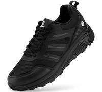 FitVille Laufschuhe Herren Extra Weite Traillaufschuhe Straßenlaufschuhe Breit Sneaker Leicht Sportschuhe Outdoor Schuhe Bequeme Fitnessschuhe Trekkingschuhe Tiefschwarz 43 EU Weit