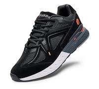 FitVille Laufschuhe Herren Extra Weite Turnschuhe Sportschuhe breite zehenbox Fitnessschuhe Bequeme Sneaker Walking Schuhe für Breite Füße Schwarz 46.5 EU XX-Weit