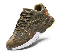 FitVille Laufschuhe Herren Extra Weite Turnschuhe Sportschuhe breite zehenbox Fitnessschuhe Bequeme Sneaker Walking Schuhe für Breite Füße Grün 42.5 EU X-Weit