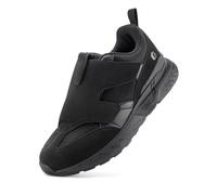 FitVille Laufschuhe Herren Walkingschuhe Extra Weit Sportschuhe Sneaker mit Klettverschluss Bequem Schuhe rutschfest Turnschuhe,Schwarz,40 EU,X-Weit