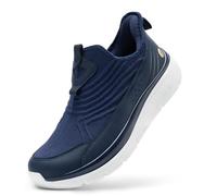 FitVille Slip On Sneakers Herren Walkingschuhe Extra Weit Sportschuhe Leichte Laufschuhe Atmungsaktive Schlüpfen Schuhe Slipper,Blau,46.5 EU,X-Weit