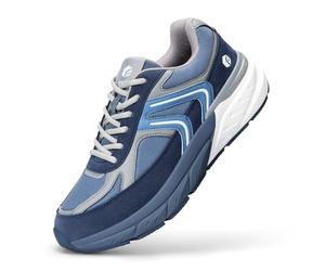 FitVille Sneaker Herren Extra Weit Laufschuhe Dämpfung Sportschuhe Atmungsaktiv Running Shoes Outdoor Joggingschuhe Straßenlaufschuhe rutschfest Turnschuhe Schuhe Breite Füße Blau 40 EU X-Weit
