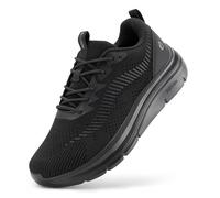 FitVille Walkingschuhe Herren Extra Weite Sneaker Atmungsaktive Laufschuhe Bequeme Sportschuhe für Breite Füße Schwarz 40 EU X-Weit