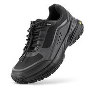 FitVille Wanderschuhe Herren Extra Breit Trekkingschuhe rutschfeste Outdoor Schuhe Atmungsaktiv Bergschuhe Leicht Walkingschuhe Weit Herren Sneaker Schwarz 47 EU Weit