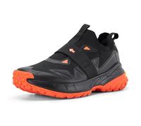 FitVille Wanderschuhe Herren Extra Breit Trekkingschuhe Slip on Outdoor Schuhe Atmungsaktiv Walkingschuhe rutschfeste Freizeitschuhe Weit Herren Sneaker Schwarz/Orange 46.5 EU X-Weit