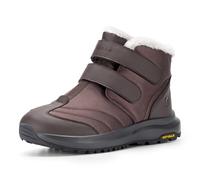FitVille Winterschuhe Herren Extra Weit Winterstiefel mit Klettverschluss Rutschfest Stiefel Outdoor Winter Boots, Braun, 45 EU Weit