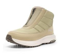FitVille Winterstiefel Damen Extra Weit Winterschuhe Reißverschluss Warm Gefüttert Schneestiefel Wasserdicht Kurzschaft Stiefel Breit Schlupfstiefel Rutschfest Outdoor Boots Helloliv 38.5 EU Weit
