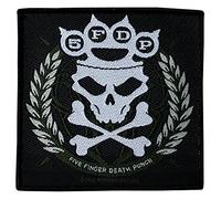 FIVE FINGER DEATH PUNCH Aufnäher KNUCKLE CROWN Patch gewebt 10 x 10 cm