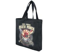 Five Finger Death Punch Got Your Six Uni Mehrfarbiges Band Musik-Schultertasche, mehrfarbig, Standard - 10 oz Fairtrade, recycelte Baumwolle - 42 cm x 37 cm - Gusseted - Offizielle Merchandise,