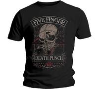 Five Finger Death Punch Herren Ffdpts22mb05 T-Shirt, Schwarz, XXL