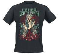Five Finger Death Punch Lady Muerta T-Shirt schwarz in L