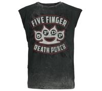 Five Finger Death Punch Logo Männer Tank-Top grau L 100% Baumwolle Band-Merch, Bands