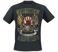 Five Finger Death Punch T Shirt Howe Eagle Crest Logo Nue offiziell Herren